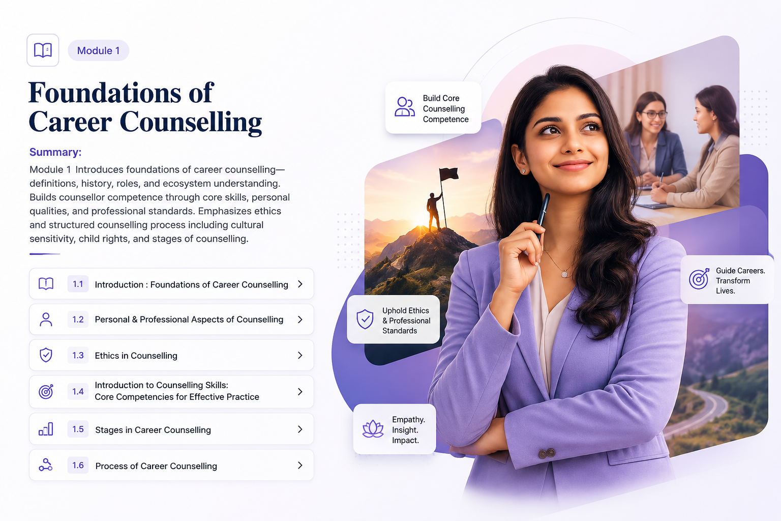 Module 1 : Career Counsellor Training Program